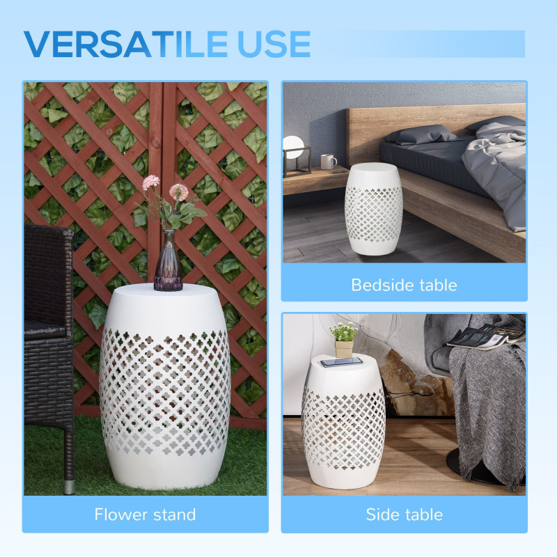 Steel Patio End Table for Indoor Outdoor