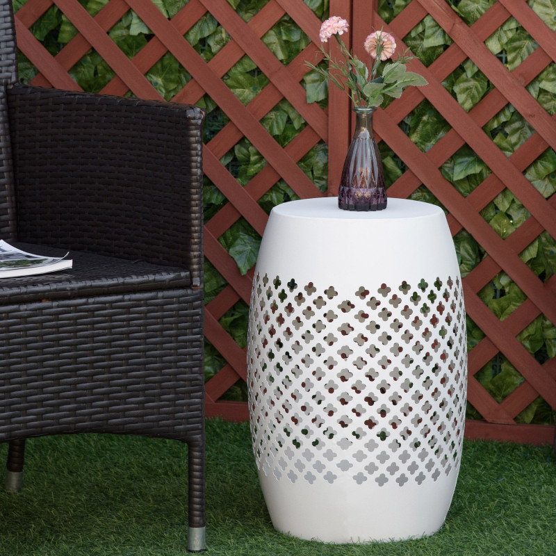 Steel Patio End Table for Indoor Outdoor